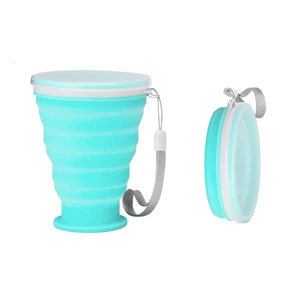 Taza Plegable de Silicona de 200 ml, Redonda, Portátil, para Deportes al Aire Libre, Ciclismo, Botella de Agua para Beber Directo, para Camping - Product Image 2