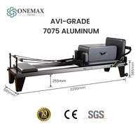Machine de Pilates Reformer de qualité studio ONEMAX, en alliage d'aluminium de qualité aéronautique, faible bruit, réglable, entraînement complet du corps, durable