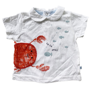 Vente en gros de vêtements pour bébés garçons et filles nouveau-nés, manches courtes, col rond, coton, vêtements pour bébés mignons, lots de t-shirts - Product Image 4