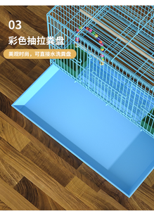 Evcil hayvan sahipleri için istiflenebilir büyük mor lüks kapalı bıldırcın kanarya papağan evi - Product Image 4