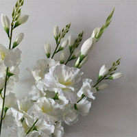 B1455 Décoration florale artificielle pour plafond de hall d'hôtel de mariage, rangée de fleurs en soie, arrangement de gladiolus à cinq branches