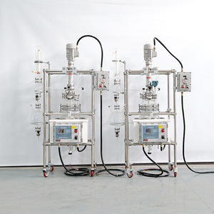 เครื่องปฏิกรณ์เคมีแบบแก้วทำความร้อนในถังอาบน้ำแบบมีแจ็คเก็ตสองชั้น ป้องกันการระเบิด ได้รับการรับรองมาตรฐาน CE: 5 ลิตร, 10 ลิตร, 20 ลิตร, 50 ลิตร, 100 ลิตร, 200 ลิตร - Product Image 2