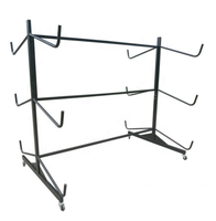 Support de présentation autoportant pour planches de surf OEM, présentoir métallique multicouche mobile pour planches de paddle avec roulettes