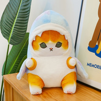 Jouets en peluche amusants et créatifs en forme de requin et de chat, anti-stress, bleus, pour cadeaux, vente en gros