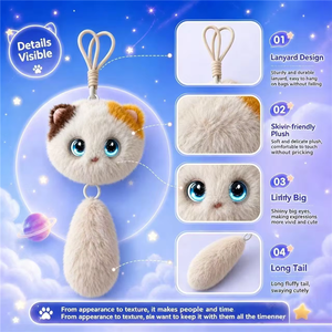 Kids AI Talking Cotton <b>Plush</b> <b>Cat</b> Doll Emotional Support Chat Robot Voice Control Early Education Story Toy Pendant Unisex Gift - Product Image 5