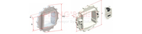 Pignon fendu Hongsbelt 502A 12T-2R-S40 pour courroie modulaire, engrenage de convoyeur à alésage carré 40 mm en POM