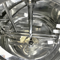 Machine d'émulsification et d'homogénéisation sous vide automatique de 500L, personnalisable, de qualité alimentaire, pour crèmes cosmétiques et produits liquides