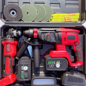 Bộ dụng cụ không dây động cơ Lithium không chổi than bán buôn 5 món: búa, cờ lê, máy mài góc, máy khoan, cưa, thiết bị điện, dụng cụ điện - Product Image 4