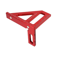 Règle triangulaire 3D en alliage d'aluminium Outil de disposition multi-angle pour la menuiserie à 45 °/90 ° et le dessin au trait de précision