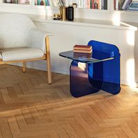 Table d'appoint de canapé en acrylique de luxe léger Petite table basse transparente créative de salon