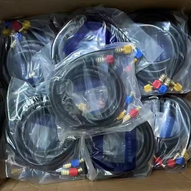 High Pressure Resistant Brass+Rubber OEM Brand 1 Year Warranty Charging Hose R22/R134 Fluorine Gas Home Commercial Refrigeration