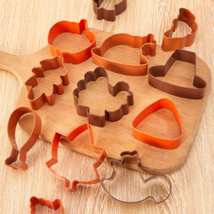 Cortador de galletas de ardilla de hoja de arce de pavo, molde de Fondant, cortador de galletas de Acción de Gracias de acero inoxidable personalizado para hornear - Product Image 3