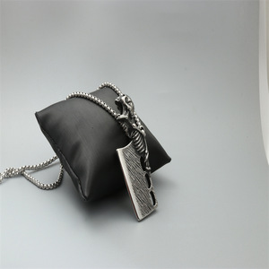 Collar con colgante de esqueleto yunnique, acero inoxidable, joyería de moda unisex, regalo - Product Image 3