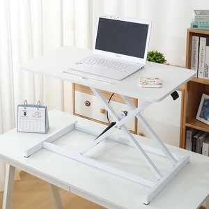 Adjustable Pneumatic Foldable Height-raising Computer Desk <b>Workbench</b> with Minimalist Modern Design PVC Material - Product Image 4