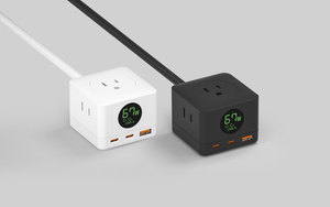 อะแดปเตอร์แปลงไฟแบบ USB Type C สำหรับเดสก์ท็อปและแล็ปท็อป แท่นชาร์จเร็วอเนกประสงค์ ปลั๊กไฟป้องกันไฟกระชาก ช่องเสียบไฟ AC  พร้อมที่ชาร์จ GaN - Product Image 3