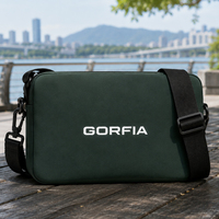 Sac messager pour homme en nylon avec finition caoutchoutée mate GORFIA, logo personnalisé, sac bandoulière souple, impression de logo OEM ODM en 5 couleurs