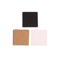 Étiquette volante en papier Kraft recyclable de haute qualité conception personnalisée code à barres pour Jeans vêtements vêtement joint cordon poinçon étiquette blanc noir
