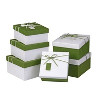 Boîtes de bonne qualité à bas prix Boîtes en papier vert cadeau de taille de logo personnalisé pour l'emballage d'écharpe