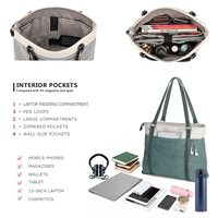 Tas Bahu Besar untuk Wanita, Tas Tote, Tas Belanja Kain, Tas Bahu Kuliah, Tas Perjalanan