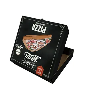 Черный фруктовый пакет для пиццы 12, 14, 16 дюймов, коробка для пиццы на заказ, высококачественный фастфуд, аксессуары для крафт-бумаги