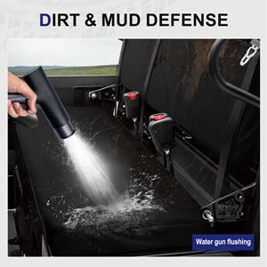 Fundas de Asiento para UTV Kawasaki Mule Pro FXT DXT <span class=keywords><strong>FX</strong></span> DX 2015-2023, Funda de Asiento Negra Impermeable y Resistente a los Arañazos, Ajuste OEM KAF080-039 - Product Image 5