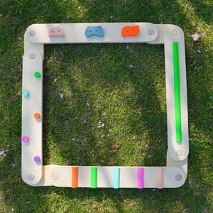 <span class=keywords><strong>Poutre</strong></span> d'équilibre et planche <span class=keywords><strong>en</strong></span> <span class=keywords><strong>bois</strong></span> pour enfants de 3 à 6 ans, équipement d'entraînement tactile intérieur/extérieur avec pont unique - Product Image 3