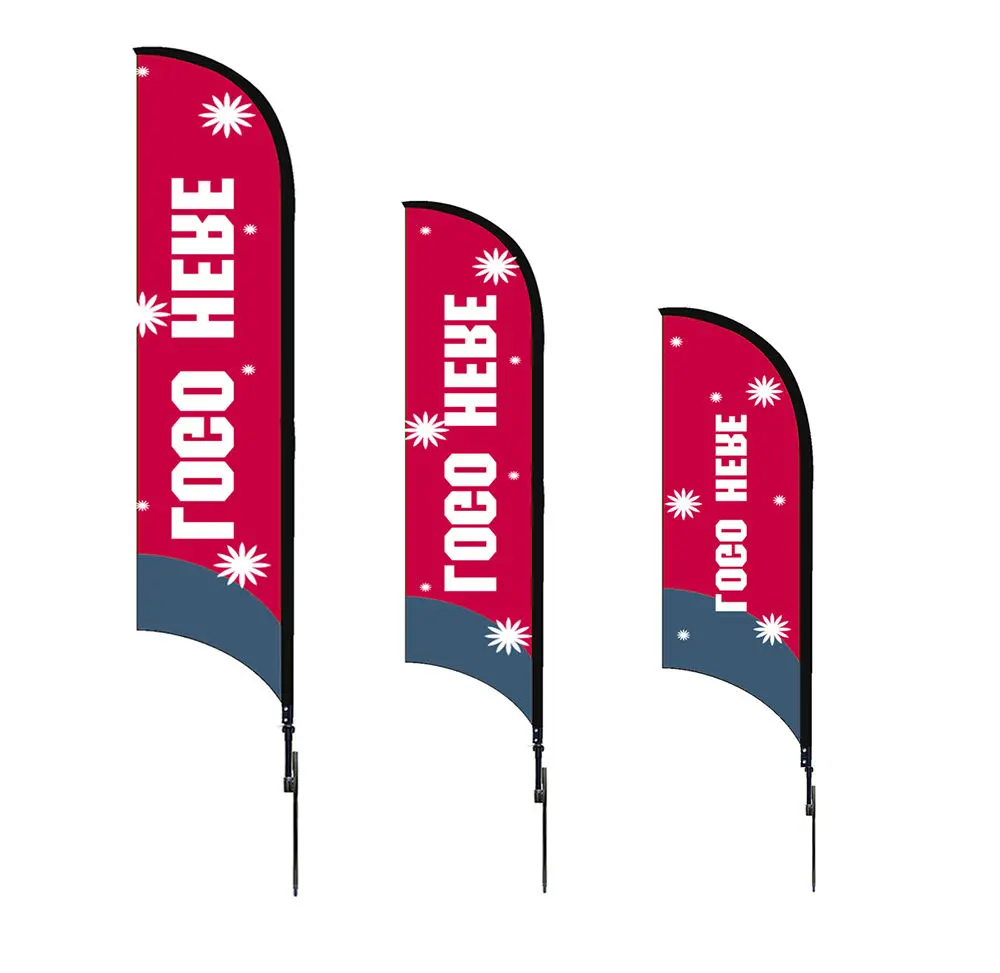 TOP1 publicité extérieure bannière stands logo personnalisé bali impression polyester pôle larme arc flex volant plage plume drapeau