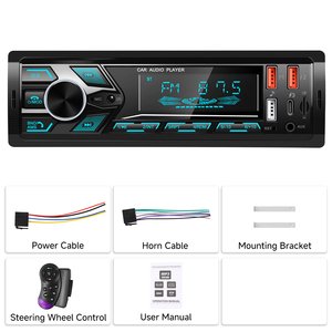 Lecteur MP3 pour voiture Podofo 1DIN, <span class=keywords><strong>autoradio</strong></span> BT FM SWC Aux-in, récepteur SD/TF <span class=keywords><strong>USB</strong></span>/Type-C, bouton MP3, éclairage, radio stéréo pour voiture - Product Image 6