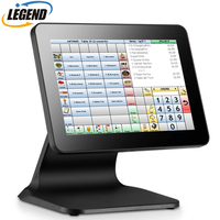 Système de point de vente intelligent abordable T680D 12 pouces avec écran double Android / Windows, terminal de point de vente à double écran