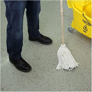 Boardwalk 48 In. X 5 In. Blue Cotton/Synthetic Blend Dust <b>Mop</b> Head BWK1148 - Product Image 5