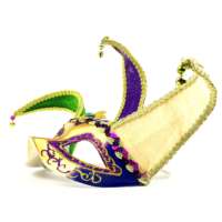 Classique Sparkling Glitters Plume Masque Mardi Gras Parades Carnaval Party Costume Accessoires Or Violet Masque Pour Les Yeux pour La Fête