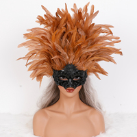 Masque de carnaval en plumes de luxe en gros, plusieurs couleurs, masque vénitien pour carnaval, mariage, anniversaire, Halloween, décoration de fête