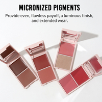 Palette de Bronzer Crème et Poudre 2-en-1 Hautement Pigmentée Personnalisée, Végétalienne et Waterproof – Contouring Crème et Poudre Cache-Cernes Marque Privée