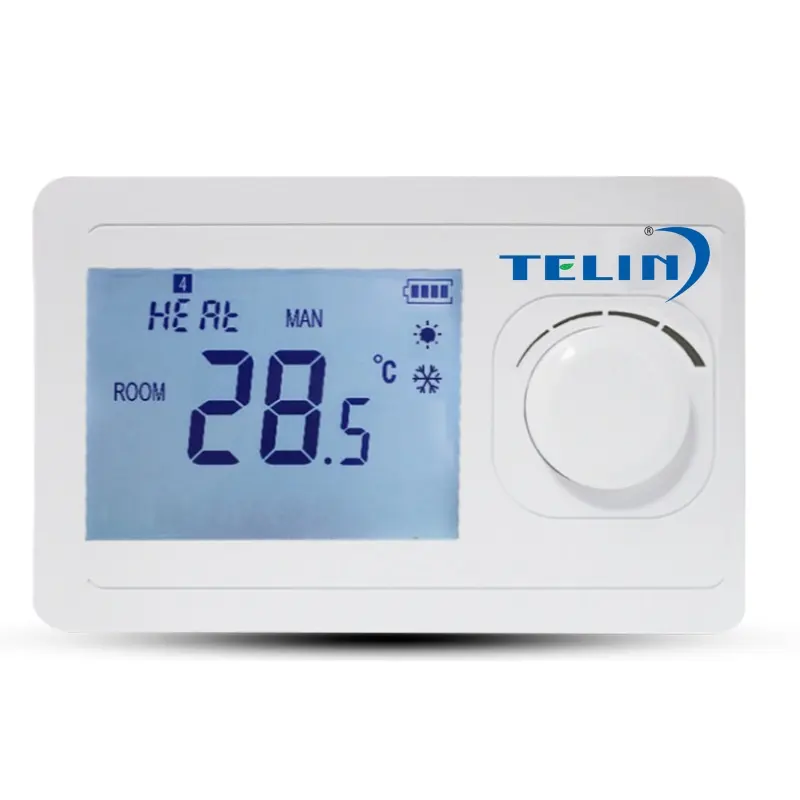 Telin AC8038 Batería con cable Energía No programable Productos para el hogar inteligente Sistemas de calefacción de piso Termostato de caldera de gas inteligente