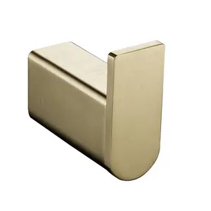 Produk kamar mandi gantungan baju gantungan jubah emas kecil baja tahan karat kelas 304 dudukan Dinding