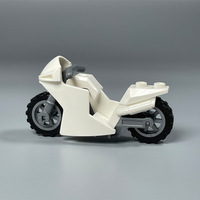 Jouet de construction à petites particules MOC, casque de moto de course, pare-brise, pour la conduite, les séances photo, jouet promotionnel DIY