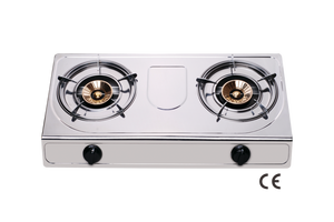 Cuisinière à gaz de table en acier inoxydable à 2 brûleurs pour ustensiles de cuisine - Product Image 5