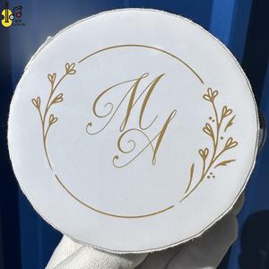 Instrument de musique de fête d'église de mariage de 4 pouces 10 cm en bois de poche personnalisé tambour à main de mariage prix mini tambourin ensemble - Product Image 5