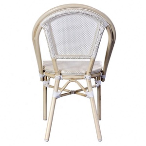 Chaise de salle à manger en rotin empilable en aluminium loisirs Portable jardin Restaurant empilable en plein air <span class=keywords><strong>Paris</strong></span> café Bistro - Product Image 5