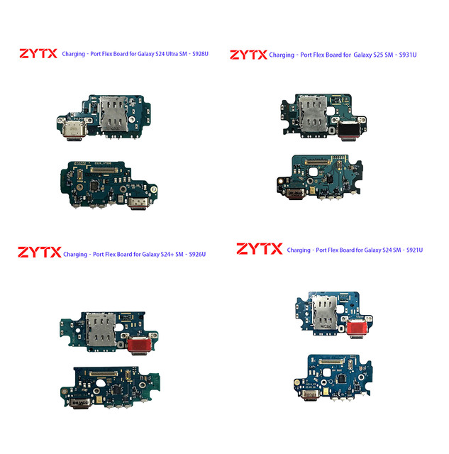 USB Charging Port Dock Connector Board Flex Cable Replacement for S24 Ultra/S24+/S25 Mobile Phone Bar Design