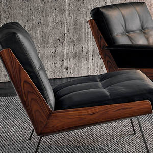 Sillón Nórdico <span class=keywords><strong>de</strong></span> Diseño, Sofá Ejecutivo con Relleno <span class=keywords><strong>de</strong></span> Plumón <span class=keywords><strong>de</strong></span> Ganso y Cuero <span class=keywords><strong>de</strong></span> Microfibra para Oficina, Hotel, Villa o Proyectos <span class=keywords><strong>de</strong></span> Lujo - Product Image 4