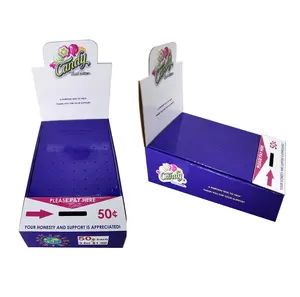 Hot Selling Custom Logo Aanrecht Zoetwaren Display Stands Kartonnen Candy Charity Display Box