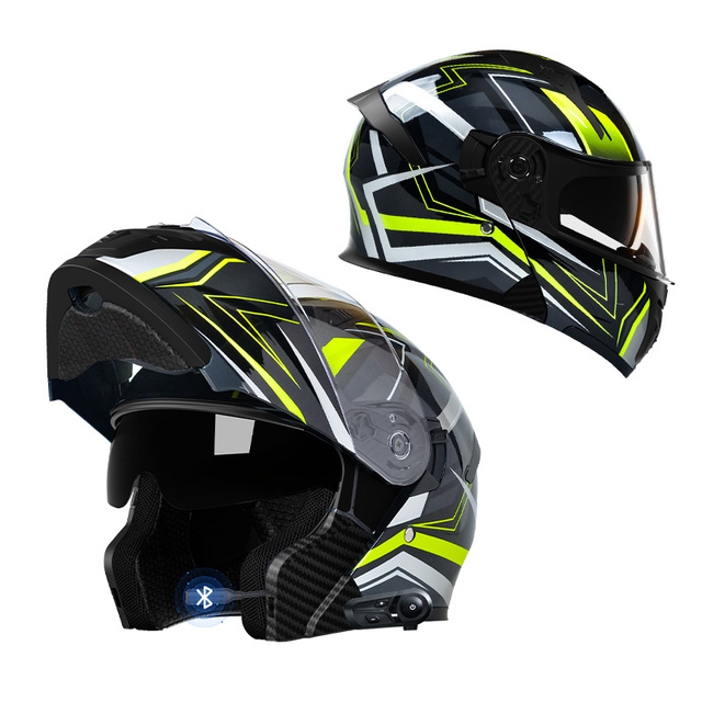 Most Popular Unisex ABS Flip-Up Motorcycle Helmet with Dual Visor New Condition Customizable for Blue Tooth Features Factory