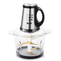 Robot culinaire RAF 2 en 1, Procesador De Alimentos, 300W, 3L, bols en verre et en acier pour hacher la viande, les légumes, les fruits, 220V