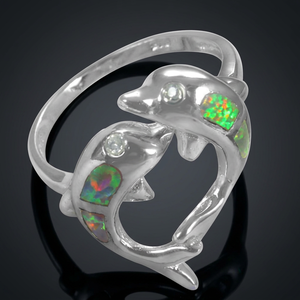 Anillo de Plata de Ley 925 con Diseño de Pez y Circonitas, Chapado en Rodio, Joyería Fina para Mujer, Bodas y Fiestas, Venta al Por Mayor OEM - Product Image 2