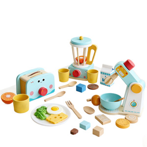 Ensemble de cuisine en bois Mudi Bear avec presse-agrumes et cafetière pour enfants de 4 à 6 ans - Product Image 5