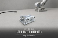 Support articulé poli en acier inoxydable/aluminium usiné CNC 5 axes, base de montage personnalisée avec support de charnière multi-œillets pour