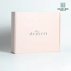 Clothing Packaging Box Jewelry Jewelry Double-sided Pink Color Aircraft Box Custom Printing Services