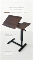 Table d'appoint pliable hydraulique réglable en hauteur, moderne, minimaliste, multifonctionnelle, pour chevet, canapé ou bureau