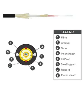 FTTH France Doppel mantel Innen/Außen 4,6mm 6mm 500m G657A2 Glasfaser kabel 1fo Glasfaser kabel